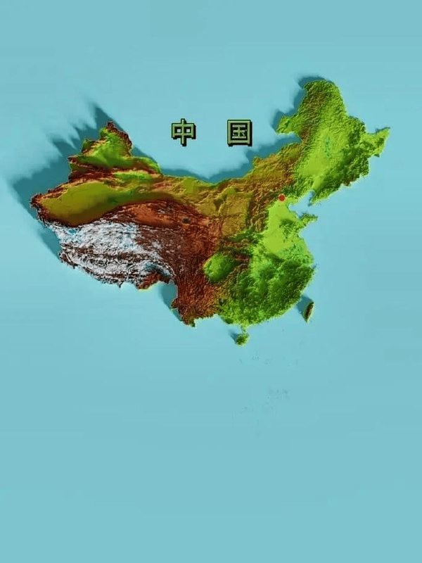 中国3D地质构造地图